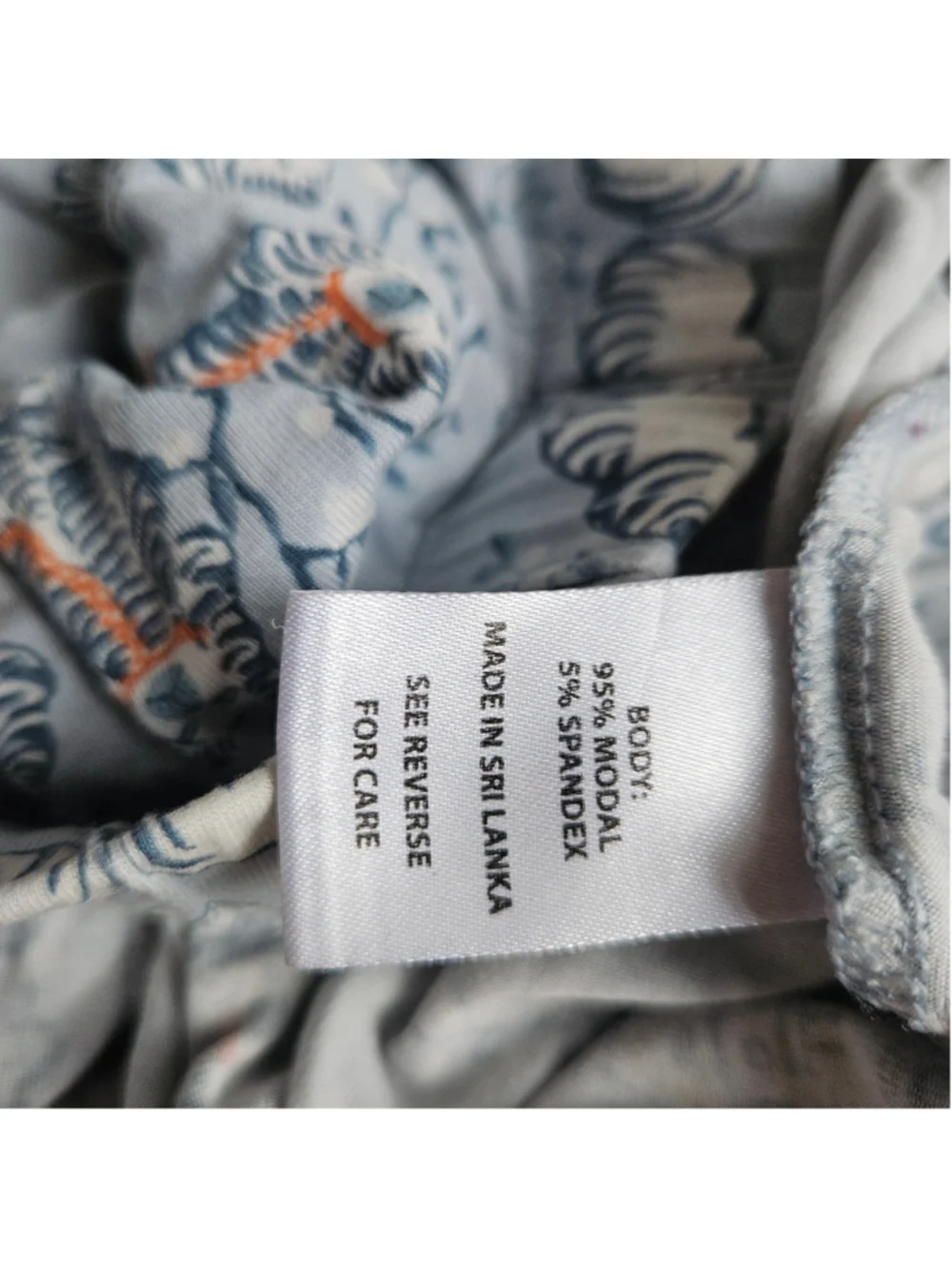 Spartina 449 Blue Fancy Dog Print Long Sleeve Button Up Pants Pajamas Medium